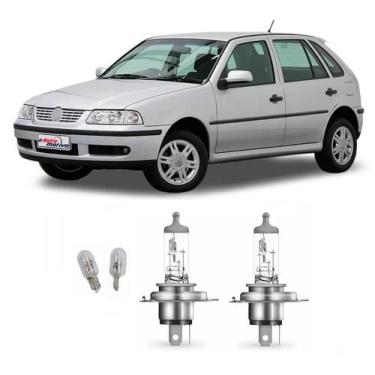 Imagem de Novo Kit 2 Lâmpada Amarela Reposição Vw Gol G3 H4 Alto Baixo - TIGER V