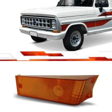 Imagem de Lente Lanterna Dianteira F1000 F4000 Ate 1991 Le Amarelo Medidas C233 