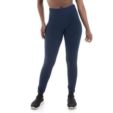 Imagem de Kit 3 Calça Legging Em Suplex Cor:Azul marinhoTamanho:G - EBT Uniforme