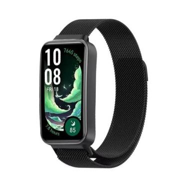 Imagem de Pulseira Magnética De Metal Confortável Huawei Band 10 9 8 Com Fecho M