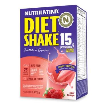 Imagem de Diet Shake Nutrilatina 420g Sabor Morango Sabor:Morango, Morango
