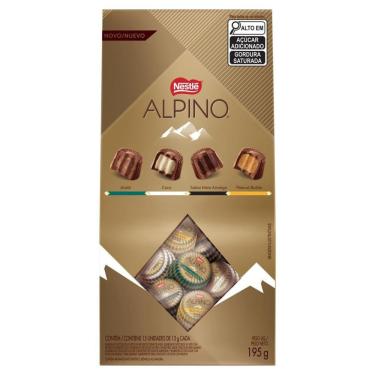 Imagem de Caixa de Bombom Alpino Sortido Nestlé 195g 15 Unidades Recheado
