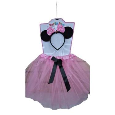 Imagem de Fantasia Infantil Minnie c/ Saia + Tiara - InterPonte, Rosa