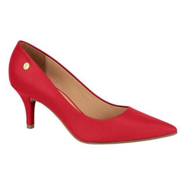 Imagem de Sapato Vizzano Bico Fino Salto 7 Pelica, Vermelho, 35
