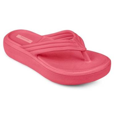 Imagem de Chinelo Alana Boaonda Super Leve Nuvem Inidcado Conforto, Goiaba, 38