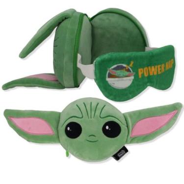 Imagem de Máscara De Dormir Com Almofada Sleepy Mask 2 Em 1 Baby Yoda Zona Criat
