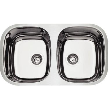 Imagem de Cuba Dupla Tramontina Isis 34L Inox 77x45cm Gourmet Embutir