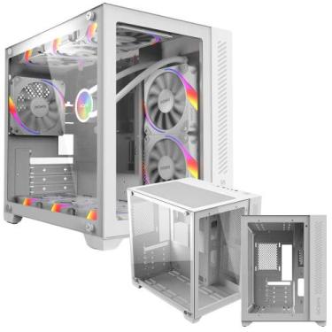 Imagem de Gabinete Forcefield Mid Tower Branco White Ghost Gamer Suporta  Water 