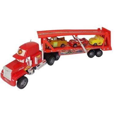 Imagem de Carreta Cegonha Macqueen 95 Rusteze 03 Carros Abre A Frição 50CM - Bri