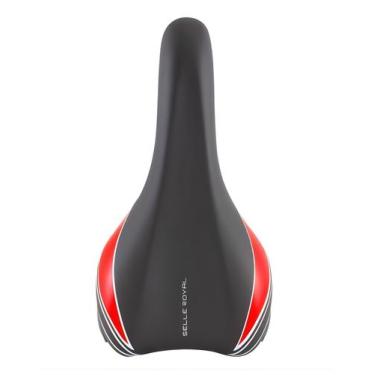Imagem de Selim Bike Selle Royal Mach 2 Silk Cinza S/carrinho, Vermelho, 140mm