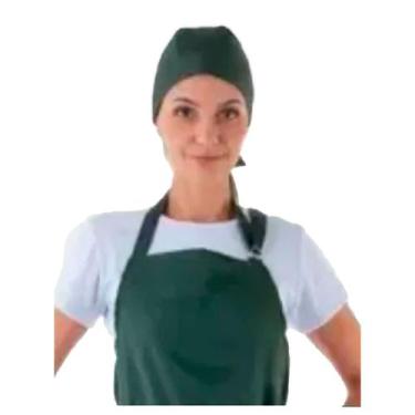Imagem de Bandana em Tecido Oxford e Ajuste na Cabeça para Cozinheiro (a) Cor:Ve