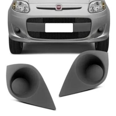 Imagem de Par Grade Cinza Parachoque Novo Palio Attractive G5 2012 A 2017 Sem Fu