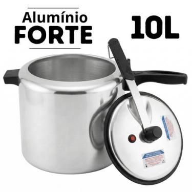 Imagem de Panela de Pressão Polida 10 L Alumínio Forte Reforçado Grenada