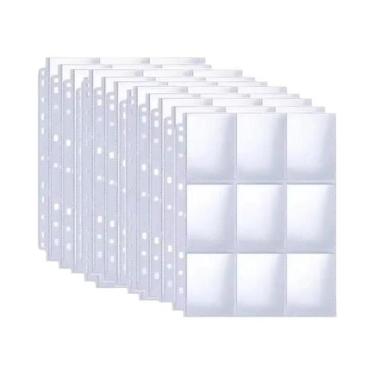 Imagem de Páginas De Álbum Fichário A4 Com 9 Bolsos Dupla Face Para Cartas Colec