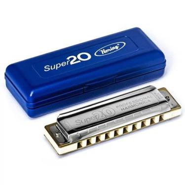 Imagem de Gaita de Boca Hering Super 20 em Dó 8020C