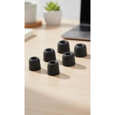 Imagem de Kit 3 Pares Ponteiras Espuma Memória In-Ear Preto - Congratulations St
