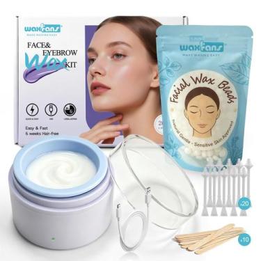 Imagem de Kit de Depilação Facial Waxfans - Mini Aquecedor USB, 100 g de Cápsula