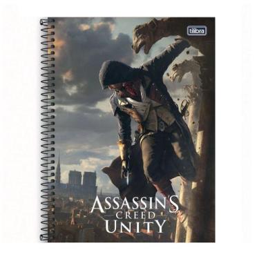 Imagem de Caderno Espiral Assassins Creed Unity 96 Folhas Da Tilibra