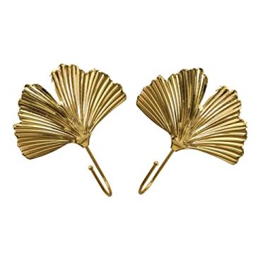 Imagem de 2 peças de ganchos de de ferro ganchos de estilo nórdico gancho de parede criativo para vestiário, corredores, sala de estar (dourado)