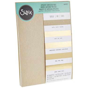 Imagem de Sizzix, Cartolina Gold Surfacez-Opulent, pacote com 50