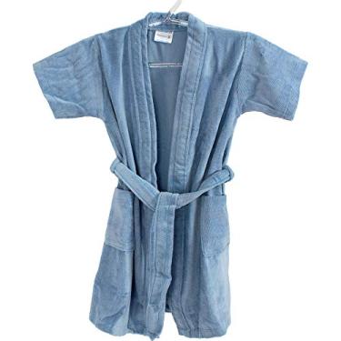 Imagem de ROUPÃO DE BANHO VELUDO INFANTIL 100% ALGODÃO AZUL Tam. 10
