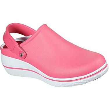 Imagem de Skechers Women's Work Amreli Slip Resistant Clog, Pink/White, 8