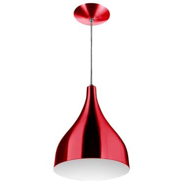 Imagem de Lustre Pd Gota Pequena Alumínio 21cm Soquete E-27 Cereja