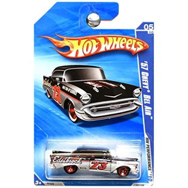 Imagem de HOT WHEELS 05/10 '10 HW PERFORMANCE '57 CHEVY BEL AIR EDELBROCK PRETO E PRATA COM AROS VERMELHOS