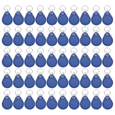 Imagem de 50pcs IC-UID Card Token Tag Chaveiro, Chaves RFID, Chave Inteligente de Entrada, Acesso à Porta de Peças de Segurança Doméstica 13,56 MHZ Copiável para Controle de Acesso Presença de Tempo, Chave