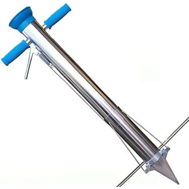 Imagem de KRASS Ferramentas de cultivo de lâmpada de cabo longo e ferramenta de mudas de vegetais, aço inoxidável de cabo longo penetração fácil transplantador manual de plantas, Collector88