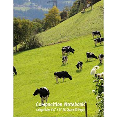 Imagem de Composition Notebook: College Ruled Cow Farm Bull Bovine Cattle Cute Composition Notebook, Girl Boy School Notebook, College Notebooks, Composition Book, 8.5" x 11": 30
