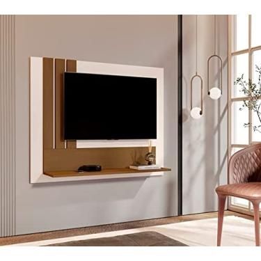 Imagem de Painel Sala Para TV até 43 Polegadas 5119 Smart - Off White/Nature - JM Casa dos Moveis