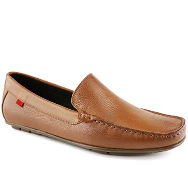 Imagem de Big Boys/Mens Casual Comfortable Genuine Leather Lightweight Driving Moccasins Classic Fashion Venetian Loafer Slip On Breathable Driving Loafer Cognac Soft Grainy 8.5