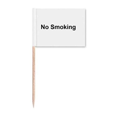 Imagem de Sinalizadores de palito de dente com símbolo de aviso sem fumo, enfeite de festa