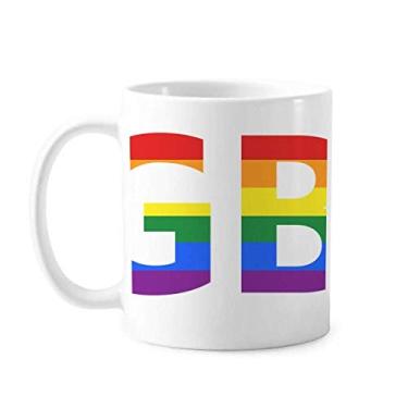 Imagem de Caneca de apoio aos bissexuais transgêneros LGBT cerâmica xícara de café porcelana louça