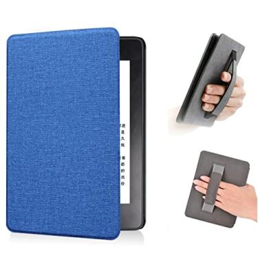 Imagem de A capa protetora com alça de mão é adequada para Kindle Paperwhite 11ª geração, capa protetora de tecido com ativação automática - função de dormir