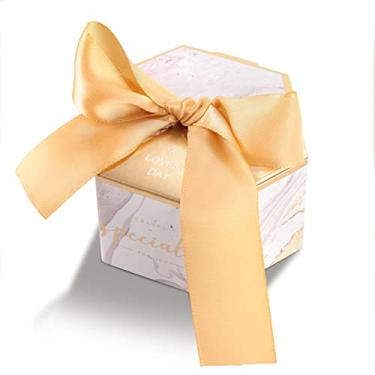 Imagem de 30 pcs caixas de favor,festa de casamento doces presentes ramad? caixa de p¨¢scoa caixas de presente de papel com fita para ch¨¢ de panela anivers¨¢rio festa de anivers¨¢rio favor de casamento(Gold),