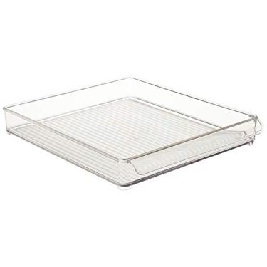 Imagem de iDesign Bandeja organizadora de plástico para geladeira e freezer com alça para cozinha, despensa, prateleira, balcão, livre de BPA, 36,8 x 30,5 x 5 cm, transparente