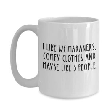 Imagem de SpreadPassion Caneca Weimaraners, ideia de presente Weimaraners, presente para amantes de Weimaraners, ideia de presente de cesta de Natal de aniversário