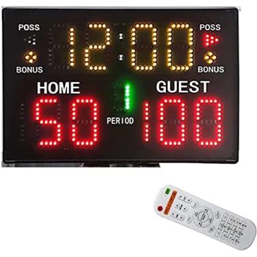 Imagem de Placar Digital De LED, Placar Eletrônico, Ajuste De Brilho De 5 Níveis, Alcance De Visualização De 70 Pés, Amplamente Utilizado Na Maioria Dos Jogos Competitivos, Com Controle Remoto,YUYANAIAI