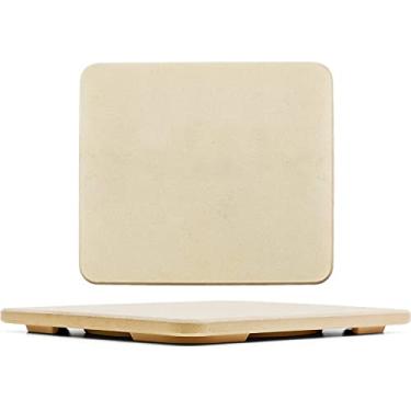 Imagem de Pedra de pizza número 1 - Pedra de assar. SOLIDO retangular 35,56 cm x 40,64 cm – Perfeito para forno, churrasqueira e churrasqueira