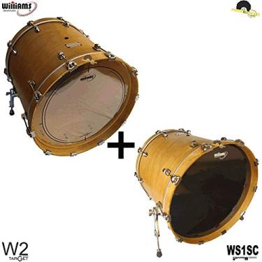 Imagem de Kit de Peles Williams - W2(Batedeira) Duplo filme clear 22″ + Pele(Resposta) WB1SC 22"