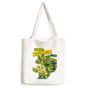 Imagem de Welcom Bolsa de compras de lona para futebol de verão