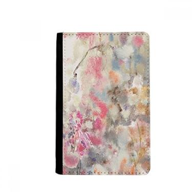 Imagem de Abril Lotus XJJ porta-passaporte pintura a óleo Notecase Burse carteira carteira porta-cartões