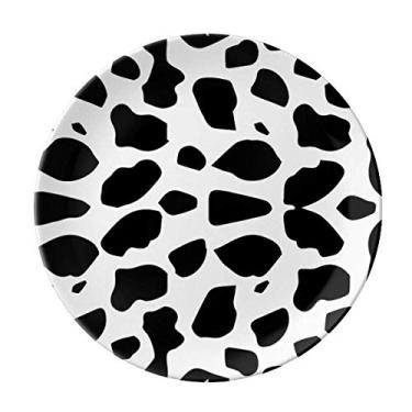 Imagem de Prato decorativo de porcelana com estampa de flor de arte de animal de cachorro Salver louças de jantar