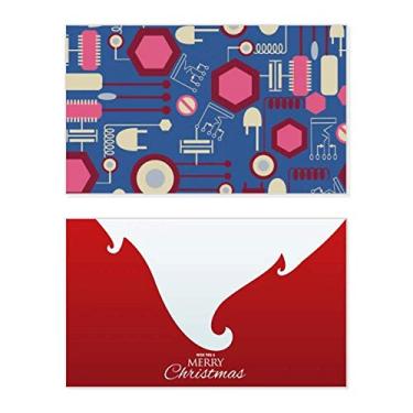 Imagem de Plugue de soquete com padrão de diagrama de circuito, feriado, comemorações, cartão de felicitações, mensagem de Natal