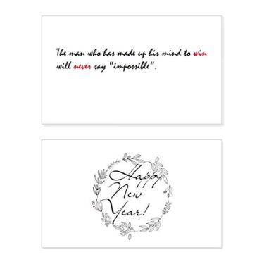 Imagem de Citação Never Say Impossible New Year Festival Cartão de felicitações Bless Message Present