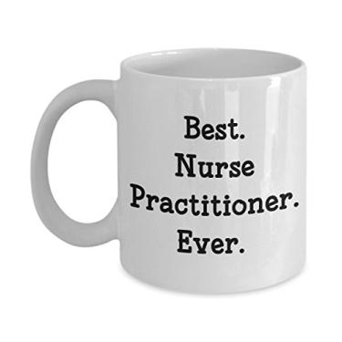 Imagem de Caneca de café Nurse Practitioner – Melhor praticante de enfermeiras de todos os tempos – Copo de chocolate quente divertido – Ideia de de Natal