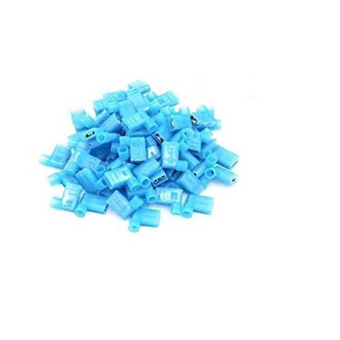 Imagem de Conector de terminais, tipo bandeira terminal isolado nylon fêmea push 90 graus no conector terminal de fio 16-14 AWG 50PCS