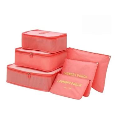 Imagem de Kit 6 Peças Necessaire Organizadora Mala Viagem Travel Bag